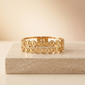 Golden Circle Charm Bangle