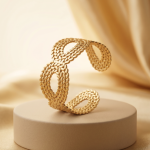 Golden Leaf Cuff Bangle