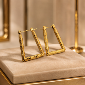 Bamboo Luxe Geometric Earrings