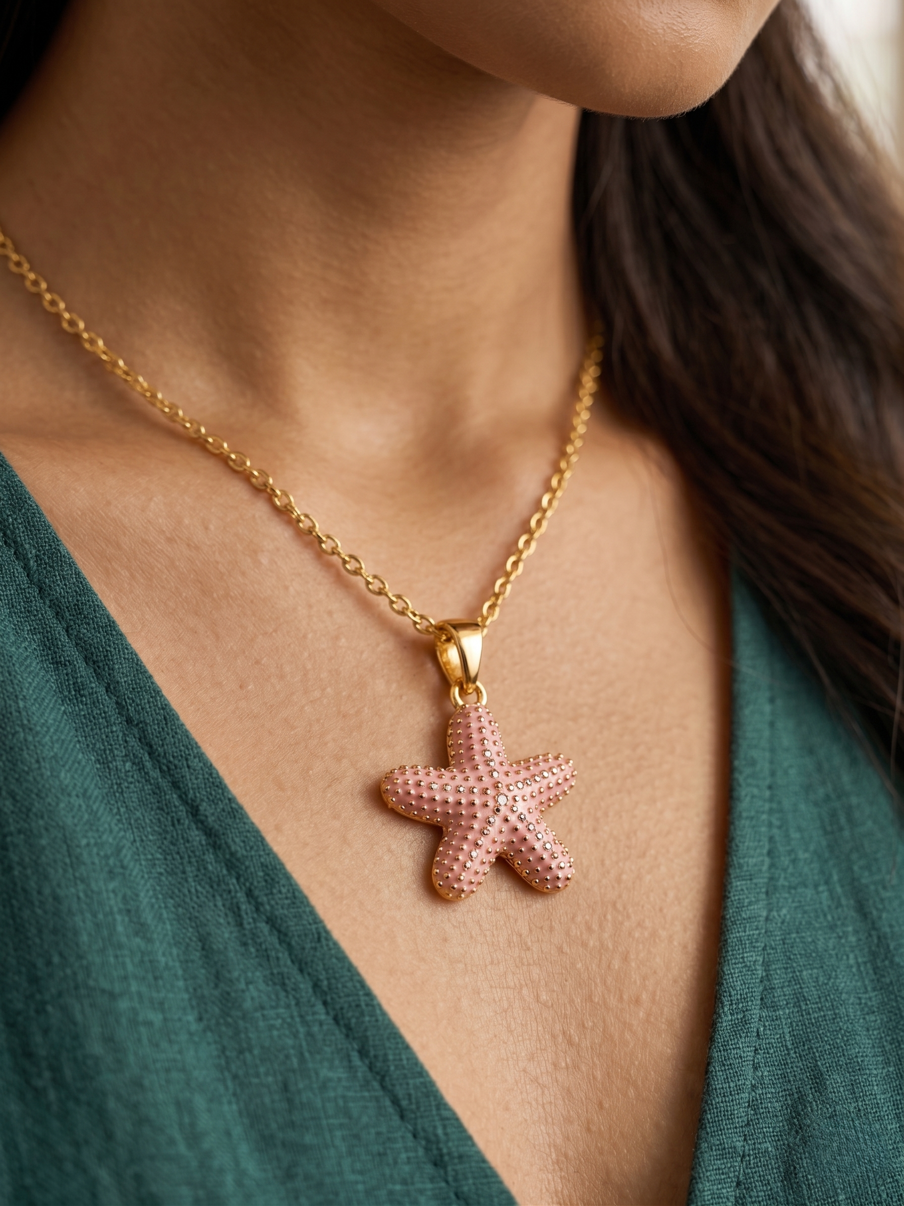 Pink Starfish Pendant - Image 3