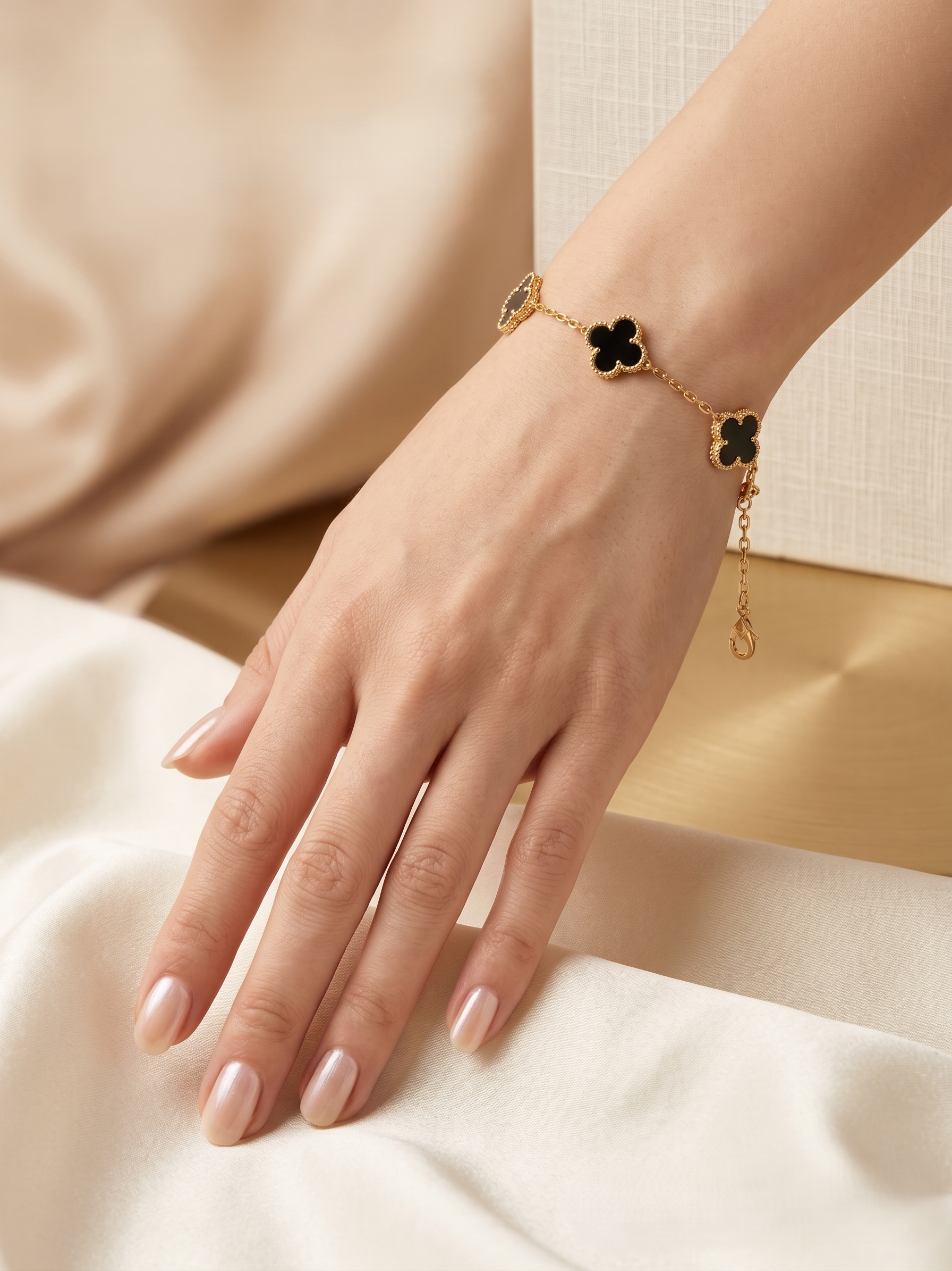 Black Clover Floral Bracelet - Image 2