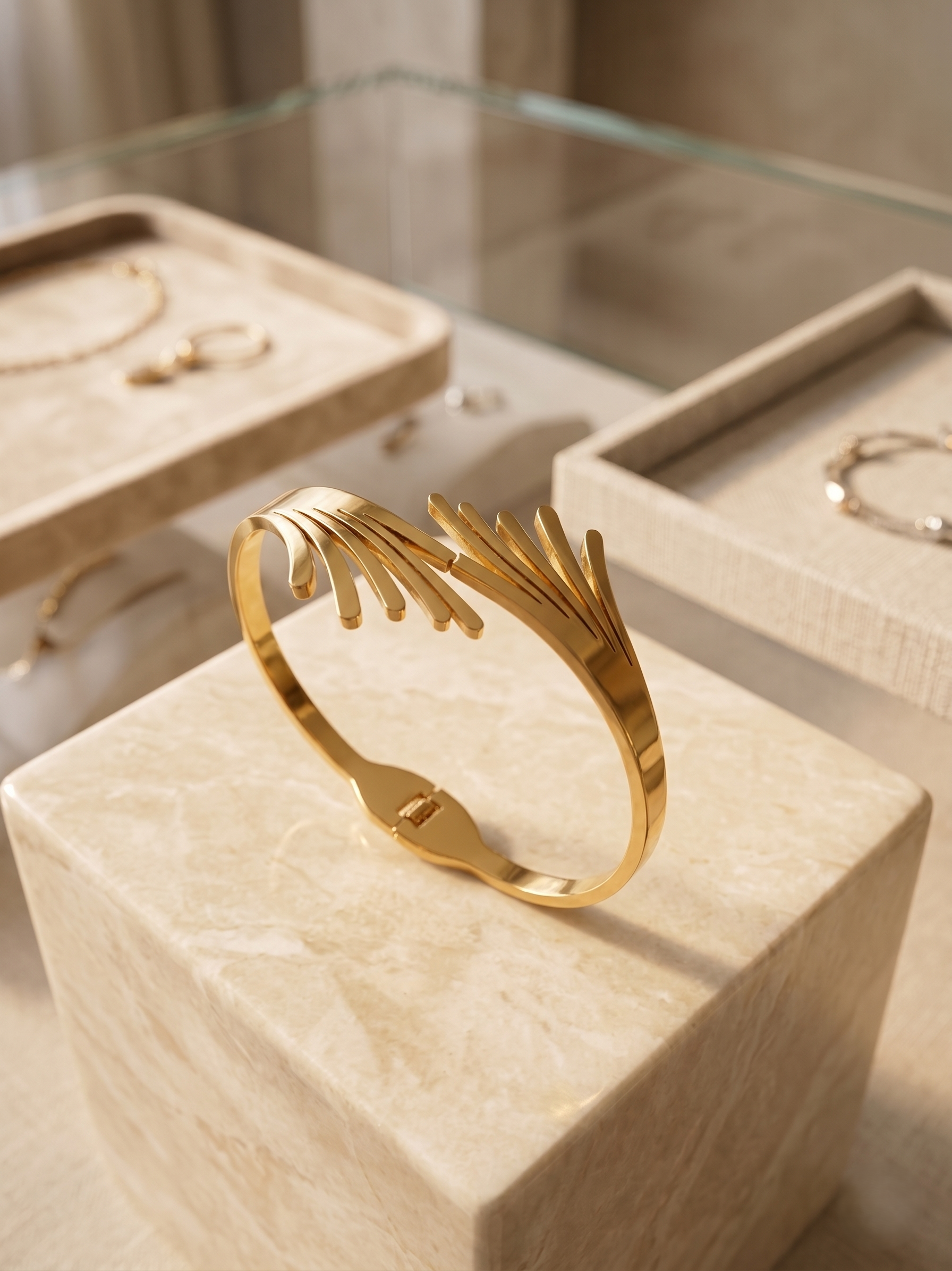 Golden Leaf Grace Bangle