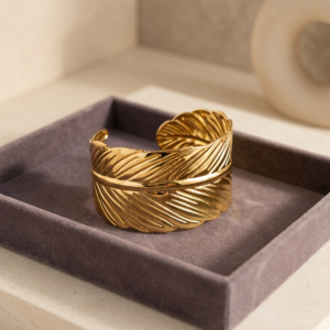 Golden Wave Cuff Bangle