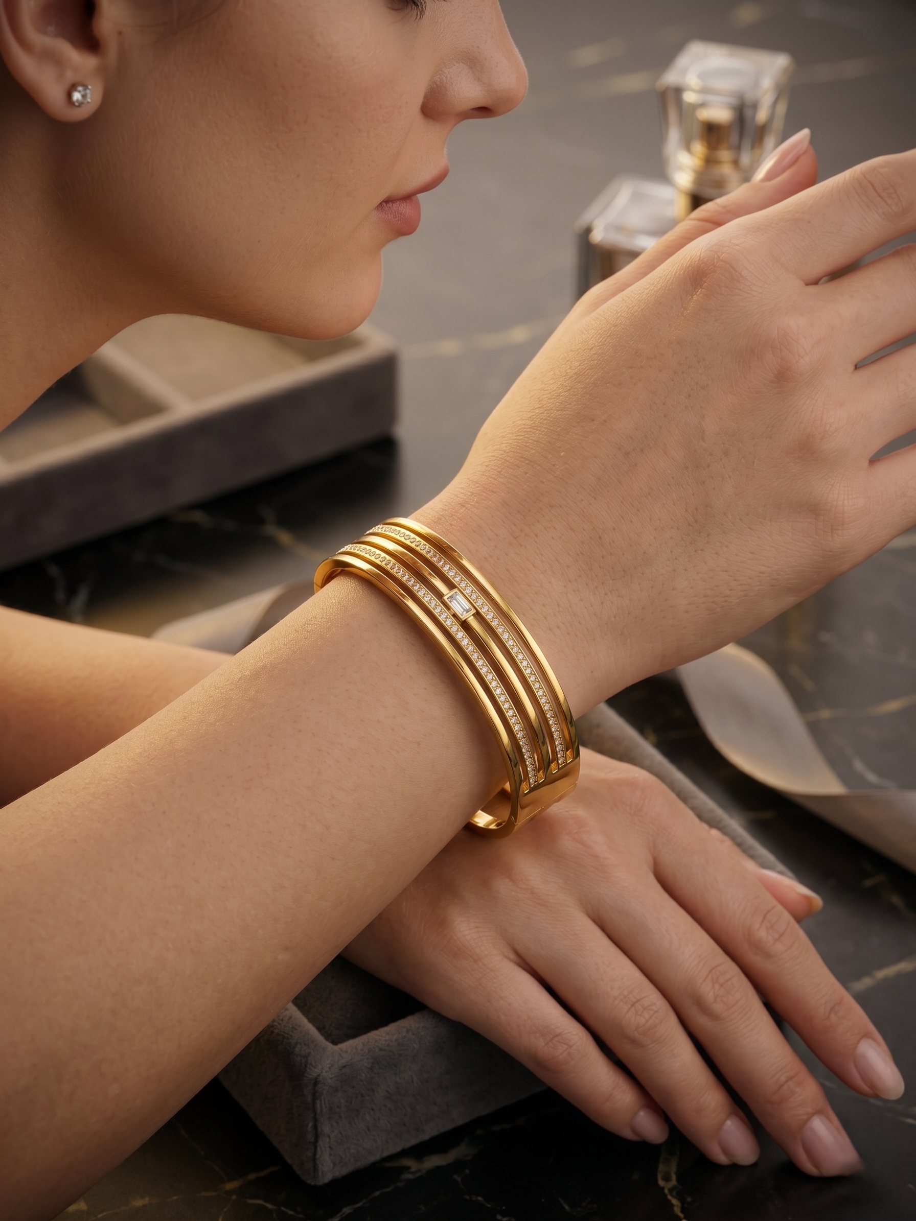 Radiant Luxe Crystal Bangle - Image 2