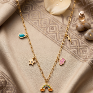 Rainbow Charm Gold Pendant