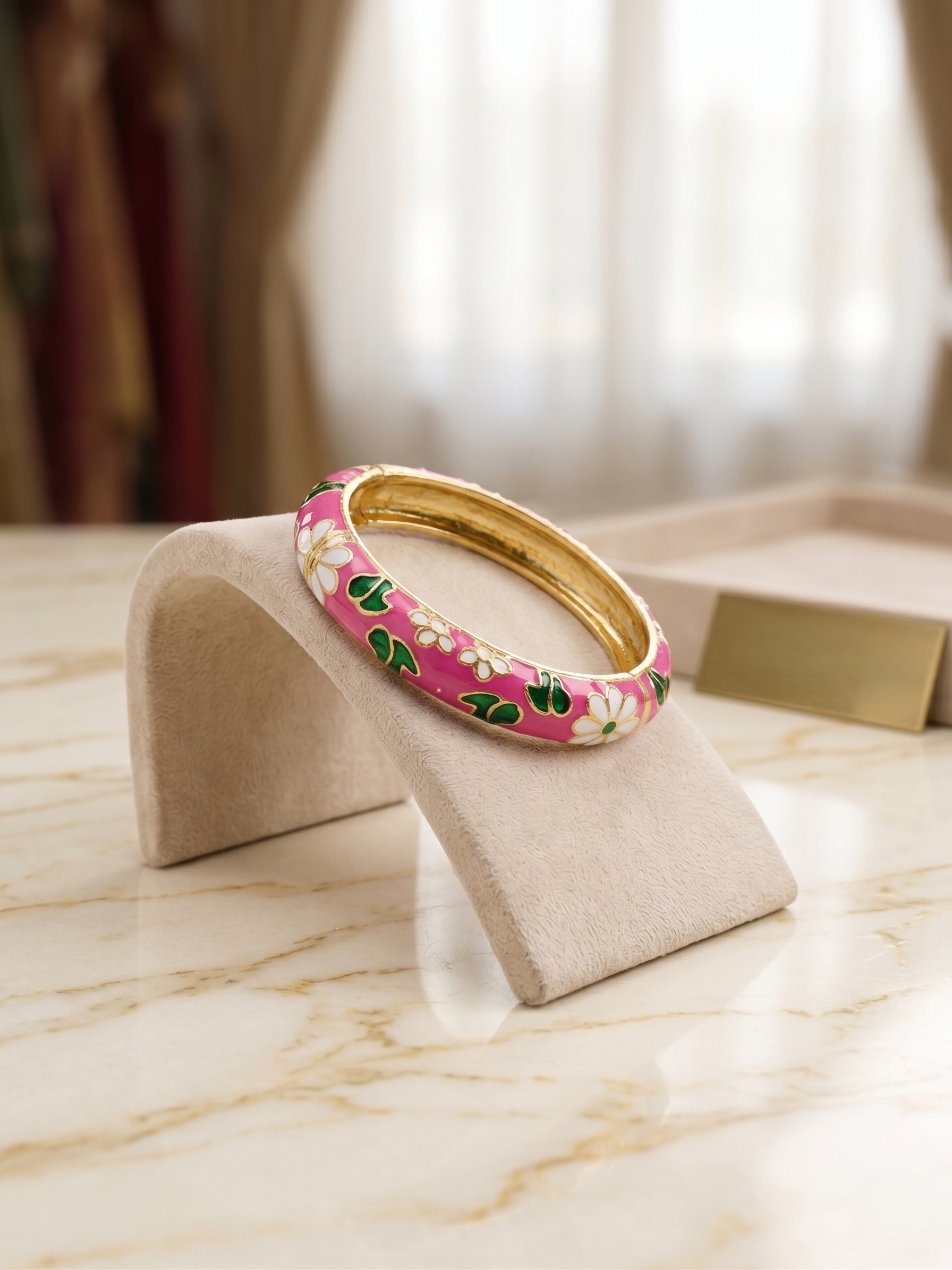 Floral Enamel Bangle