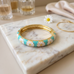 Daisy Bloom Enamel Bangle