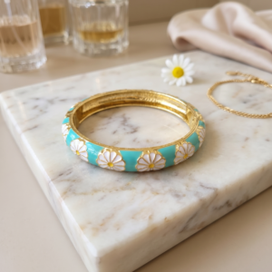 Daisy Bloom Enamel Bangle