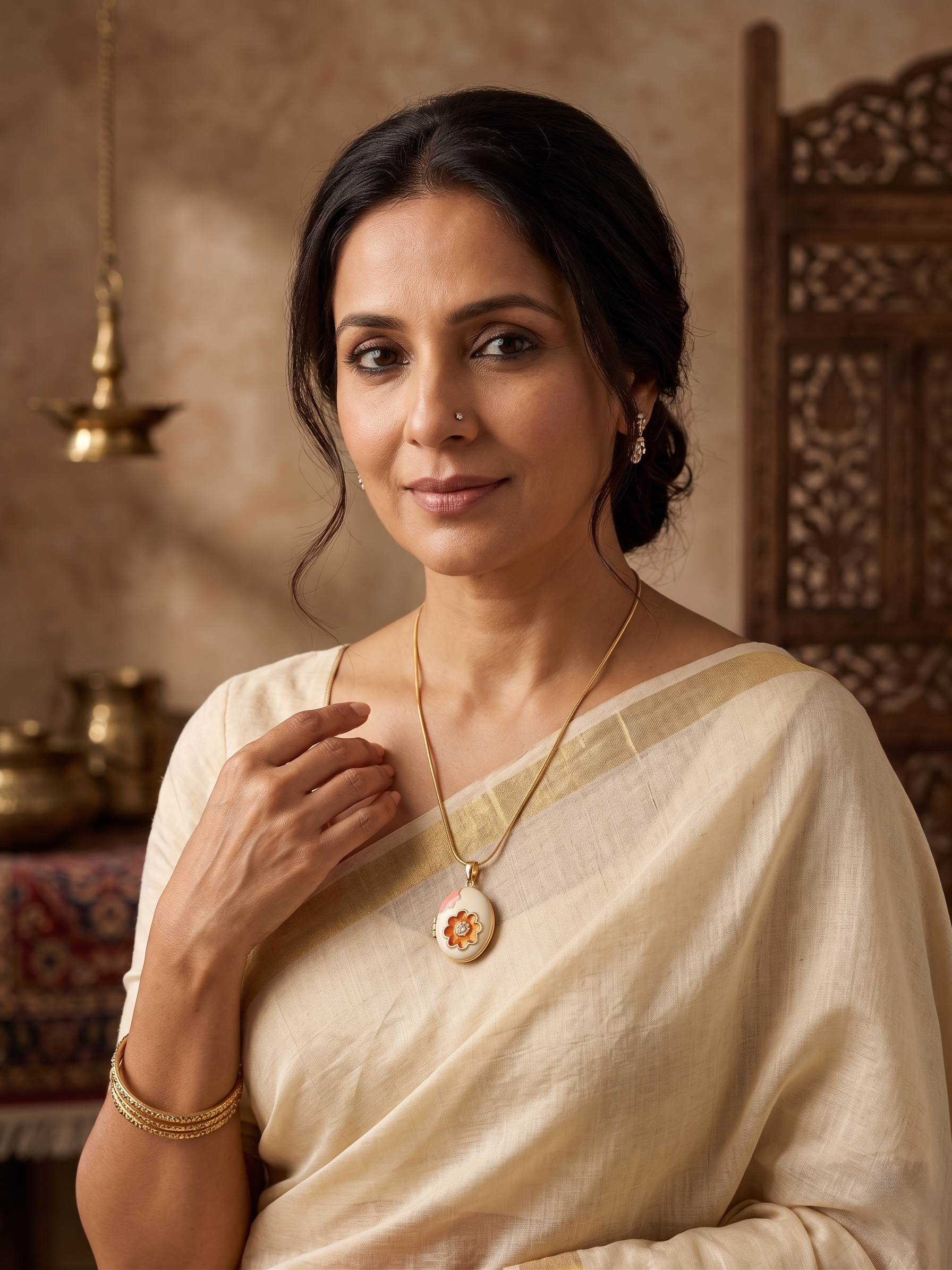 Floral Keepsake Pendant - Image 2