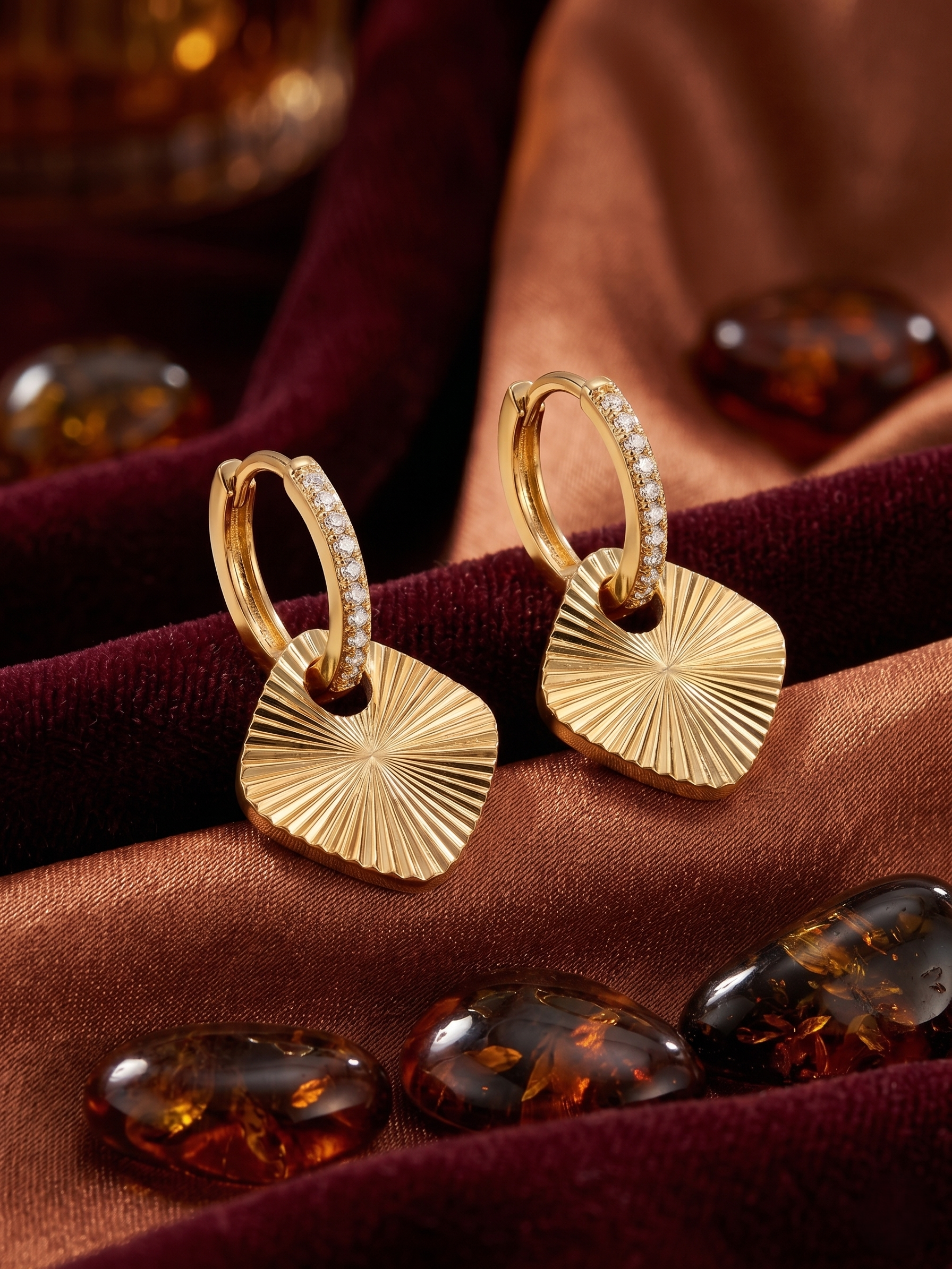 Radiant Sunburst Drop Earrings