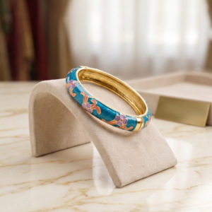 Azure Bloom Enamel Bangle
