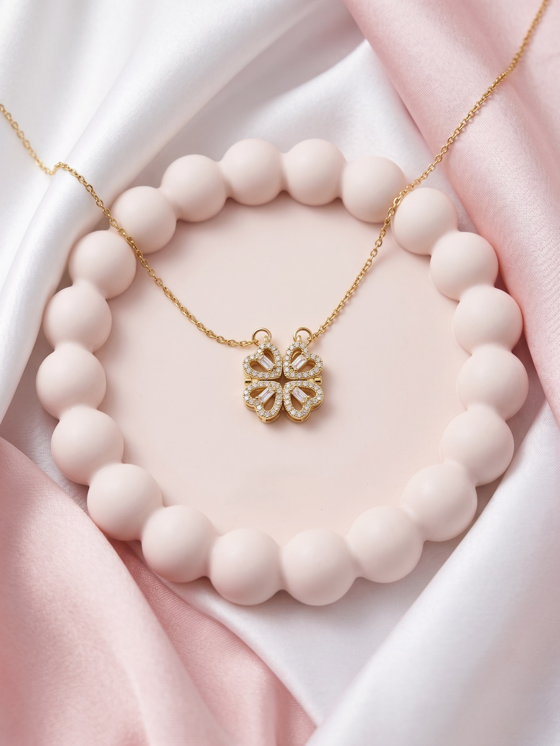 Crystal Clover Charm Pendant