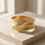 Golden Flow Statement Bangle
