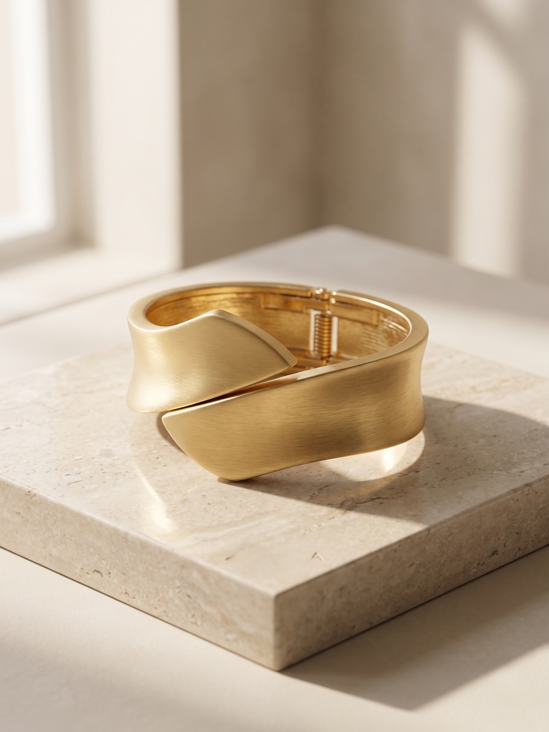 Golden Flow Statement Bangle