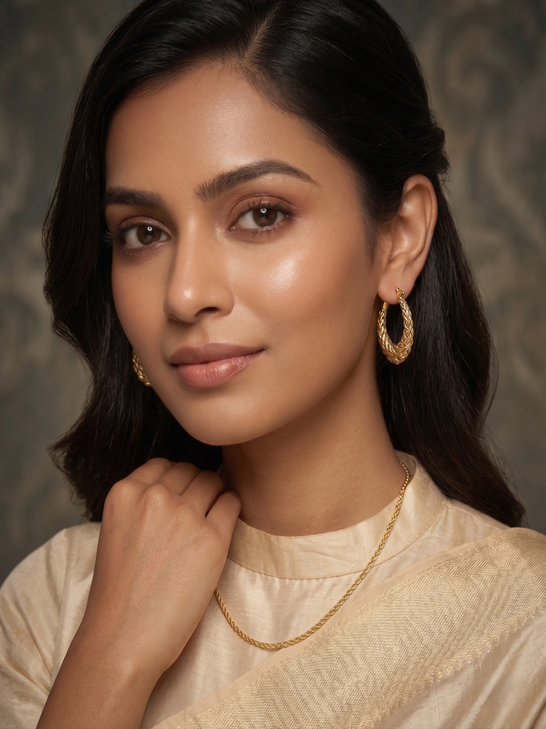 Laurel Twist Hoop Earrings - Image 2