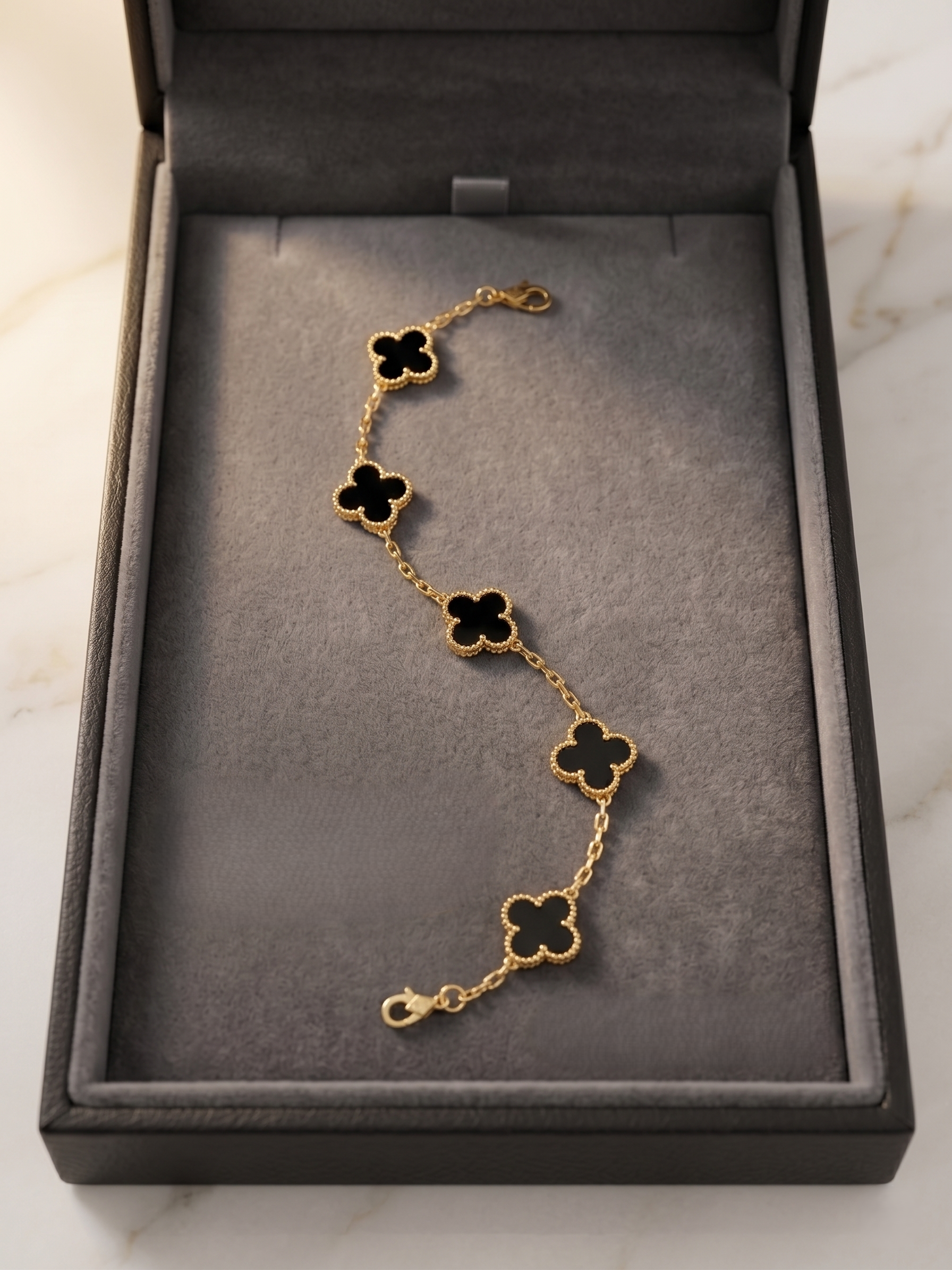 Black Clover Floral Bracelet